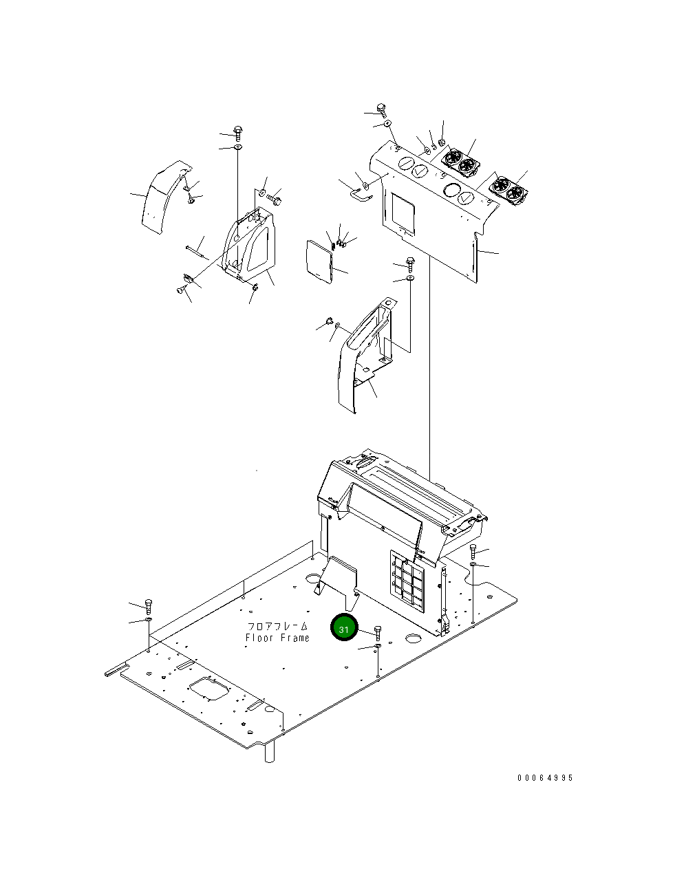 Болт 208-53-23221 Komatsu