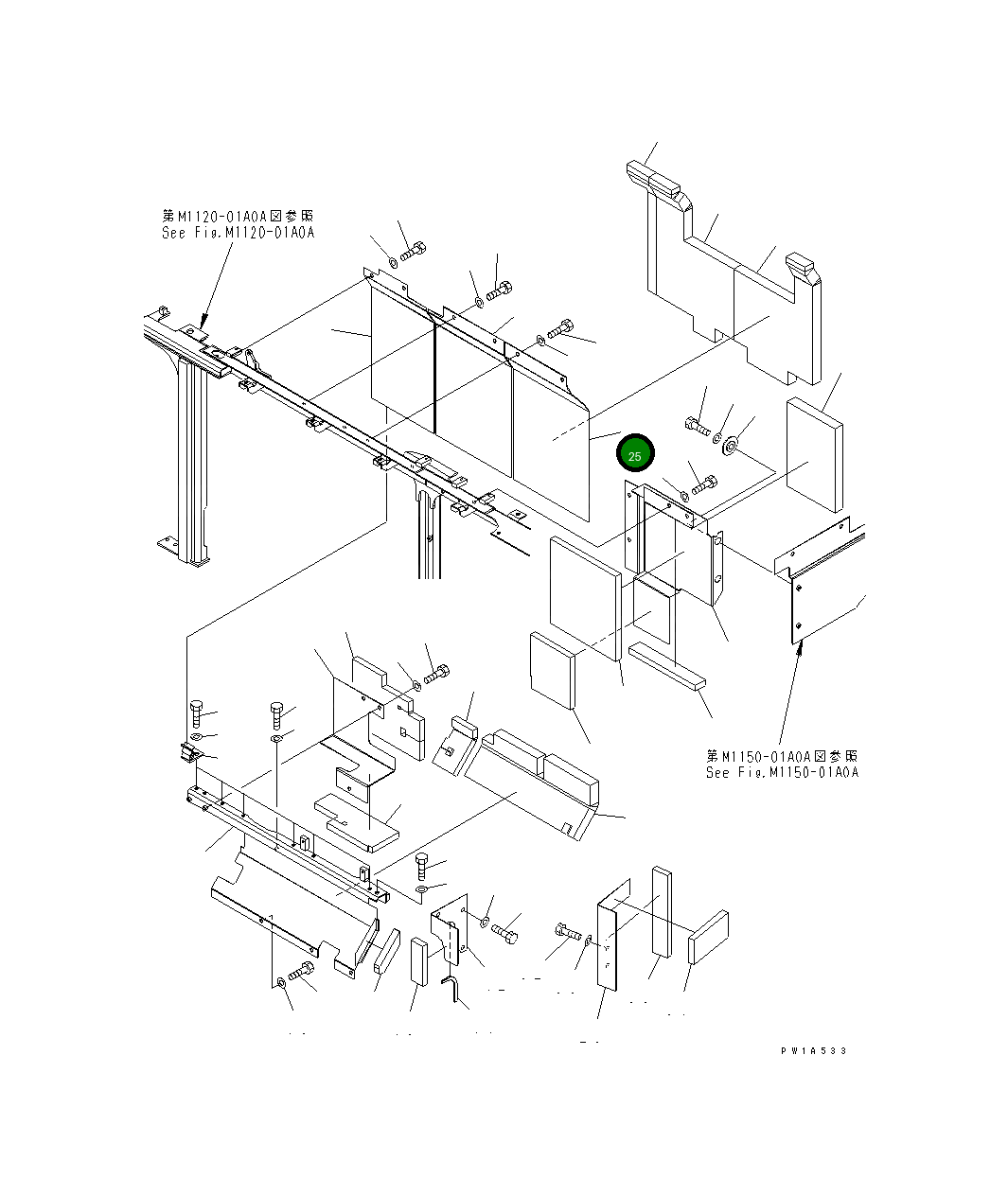 Крышка 21M-54-17561  Komatsu