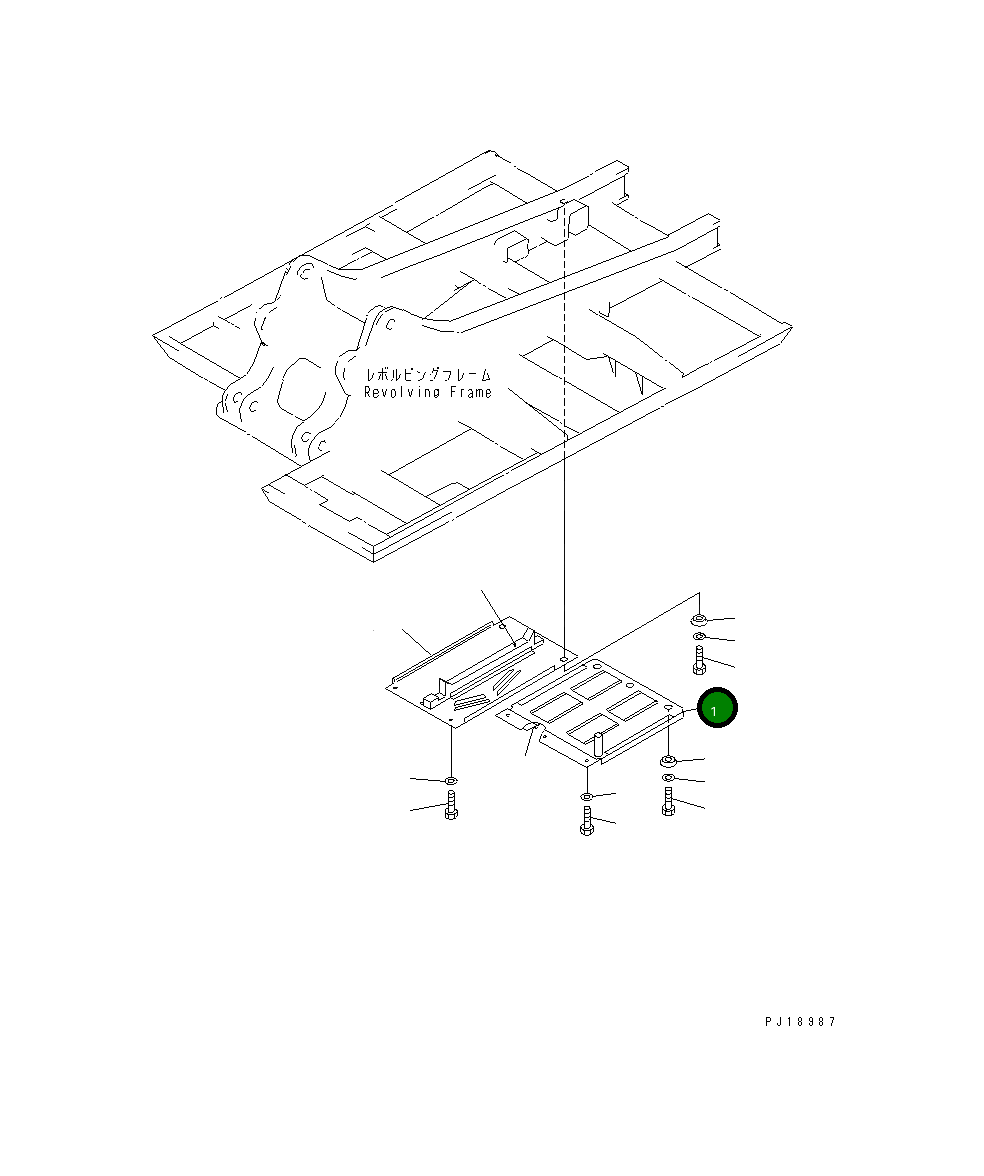 Крышка 20Y-54-21541  Komatsu