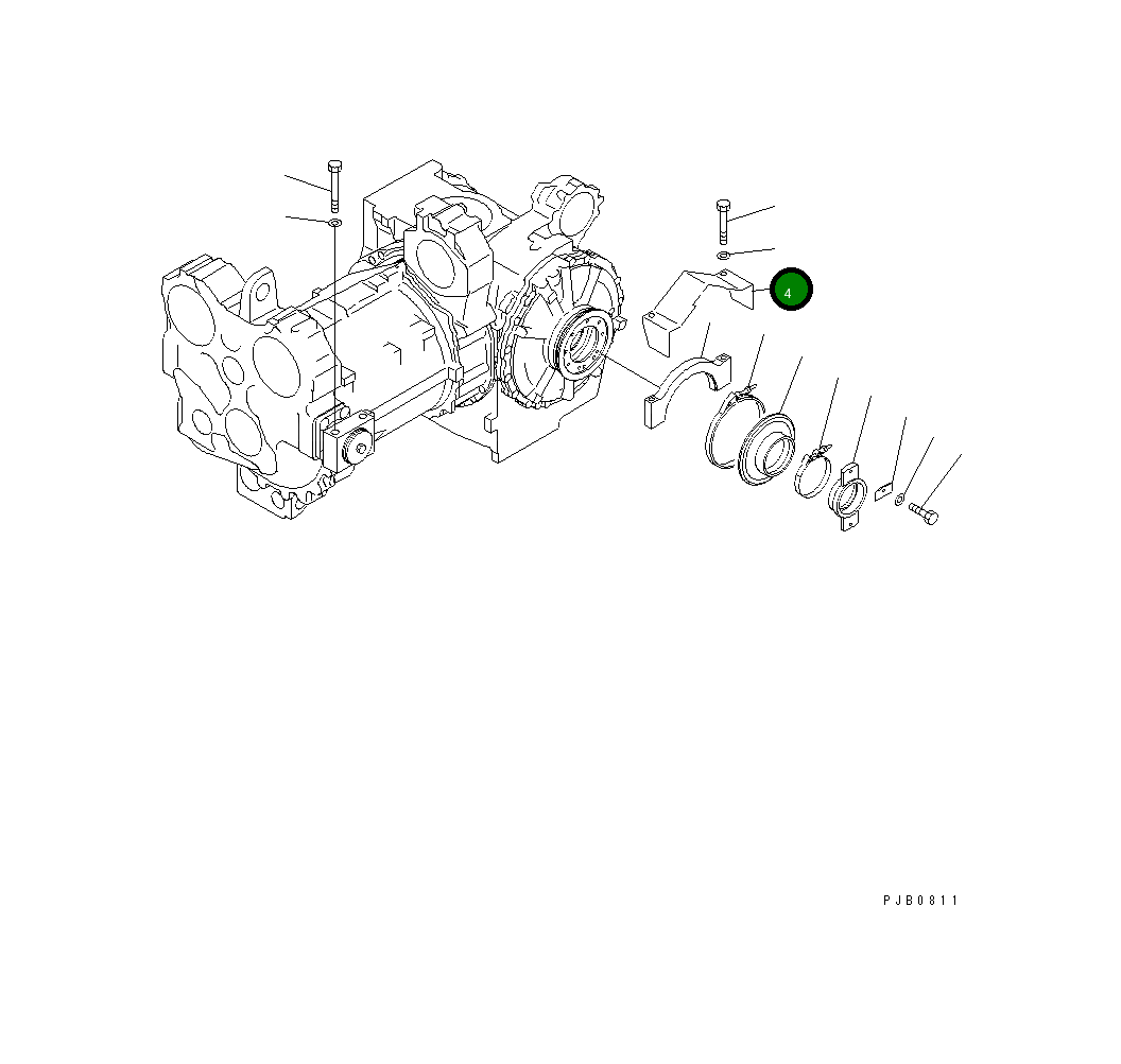 Крышка 17A-21-11182 Komatsu
