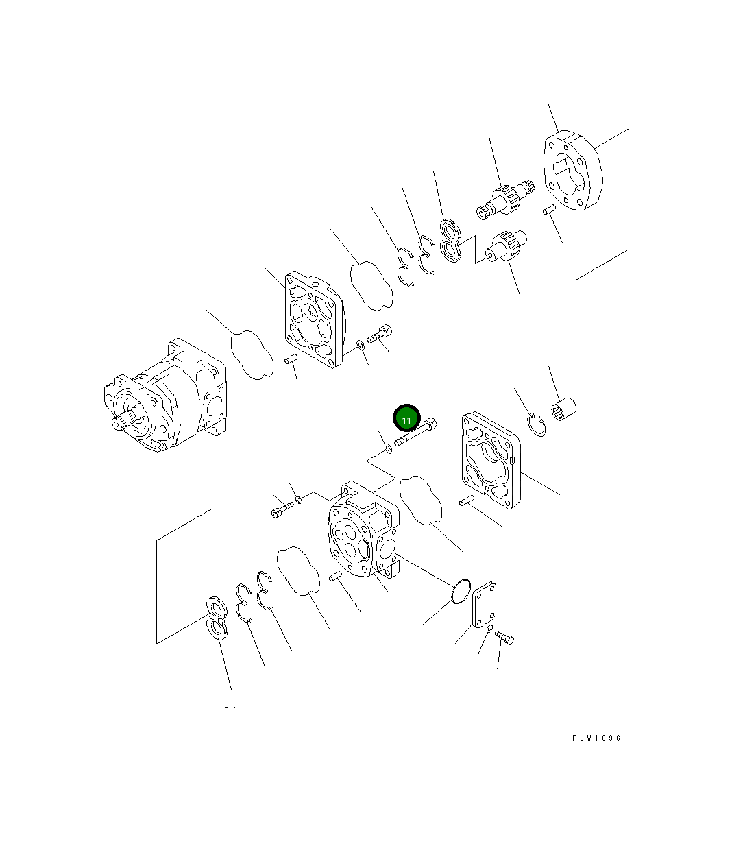 Болт 01253-61610 Komatsu