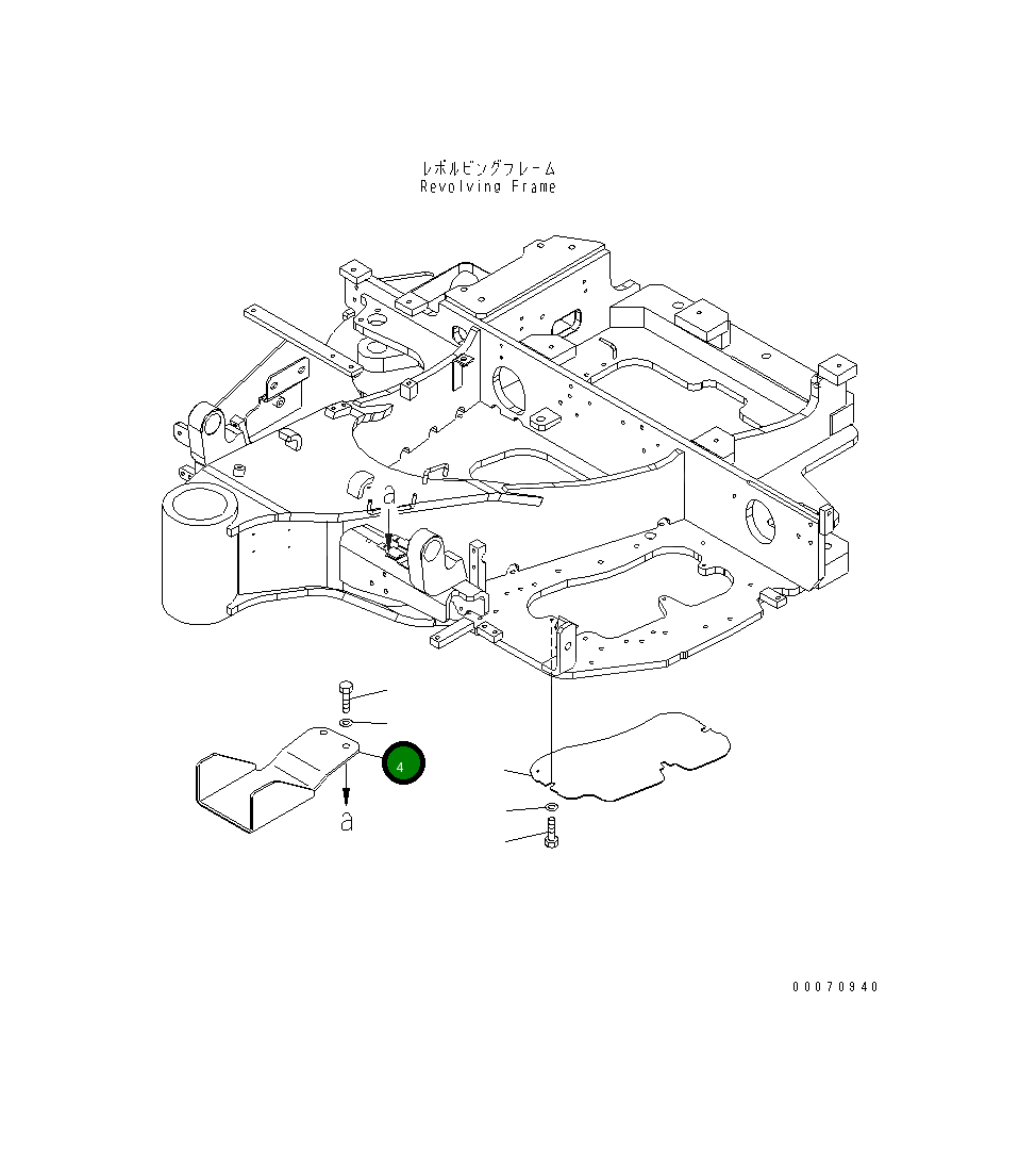 Крышка 22F-46-31510 Komatsu