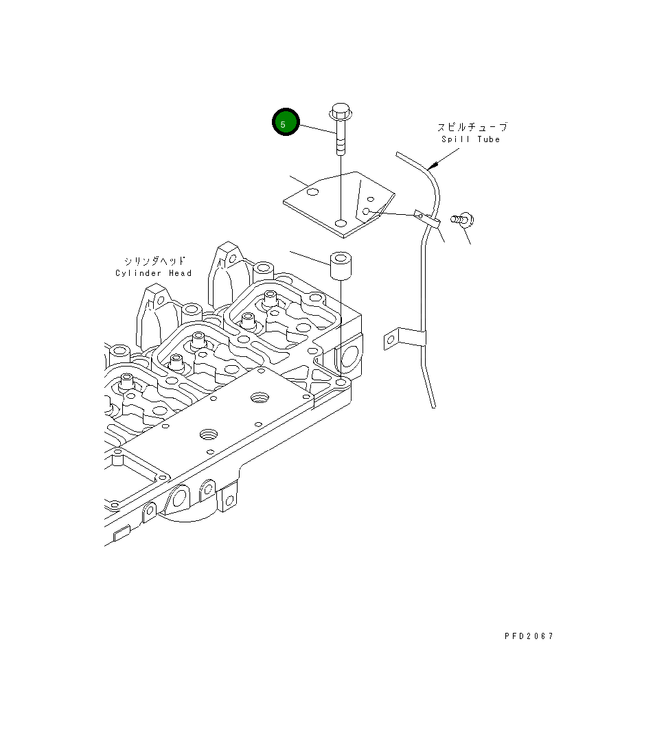 Болт 01435-01245 Komatsu