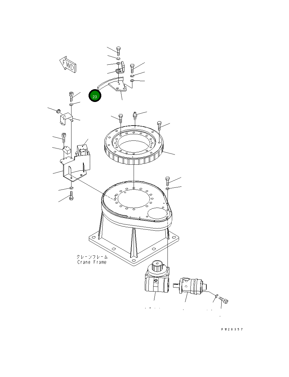 Болт MH21079-06010 Komatsu