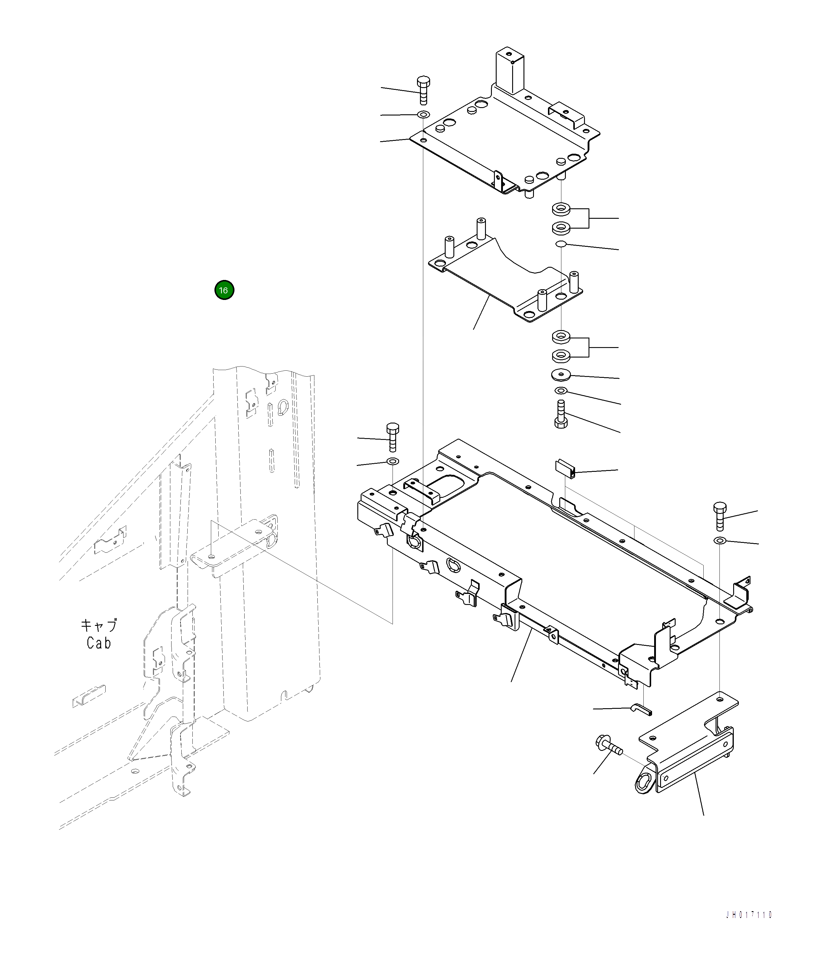 Болт 01435-80830  Komatsu
