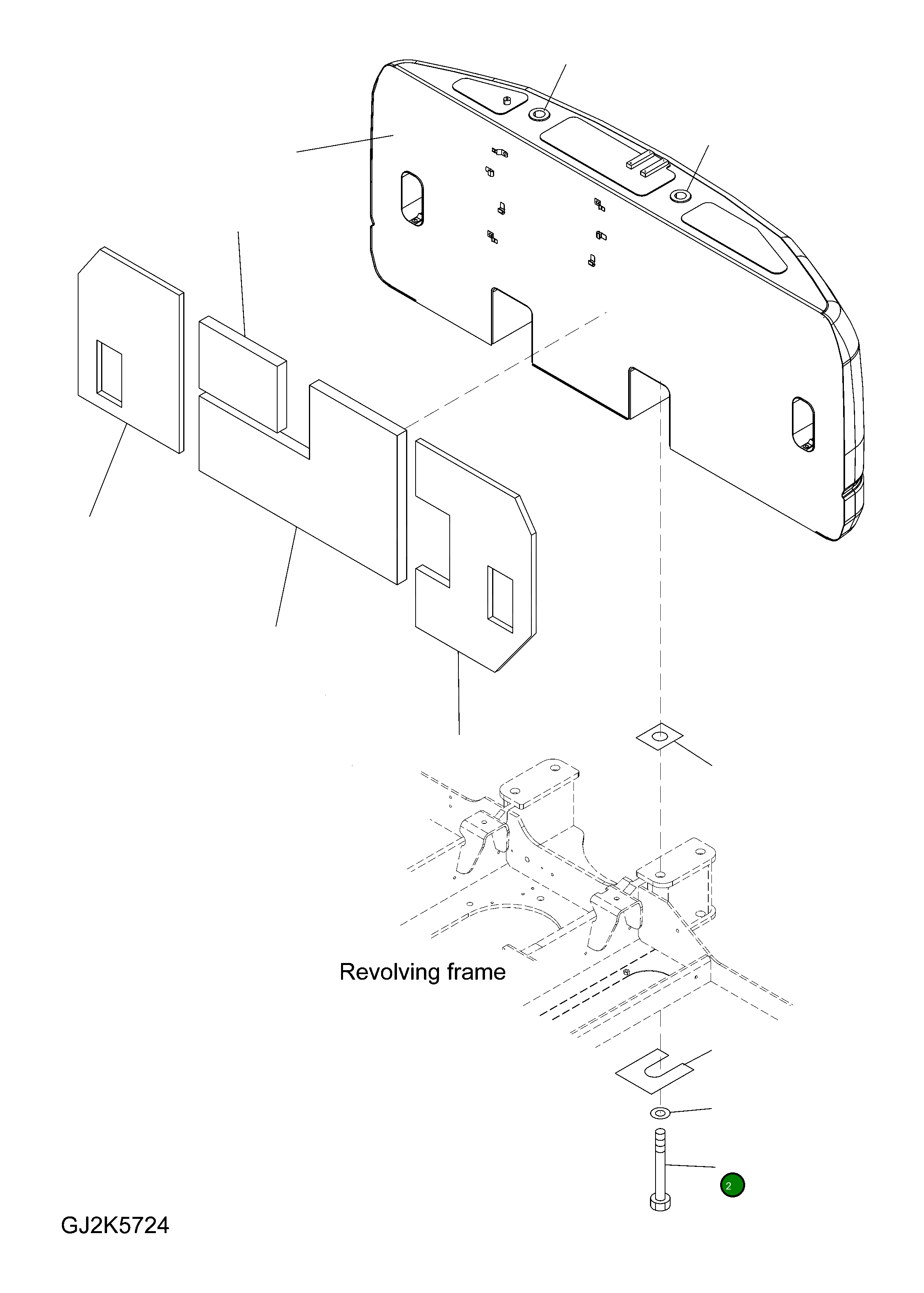 Болт 20G-46-41490 Komatsu