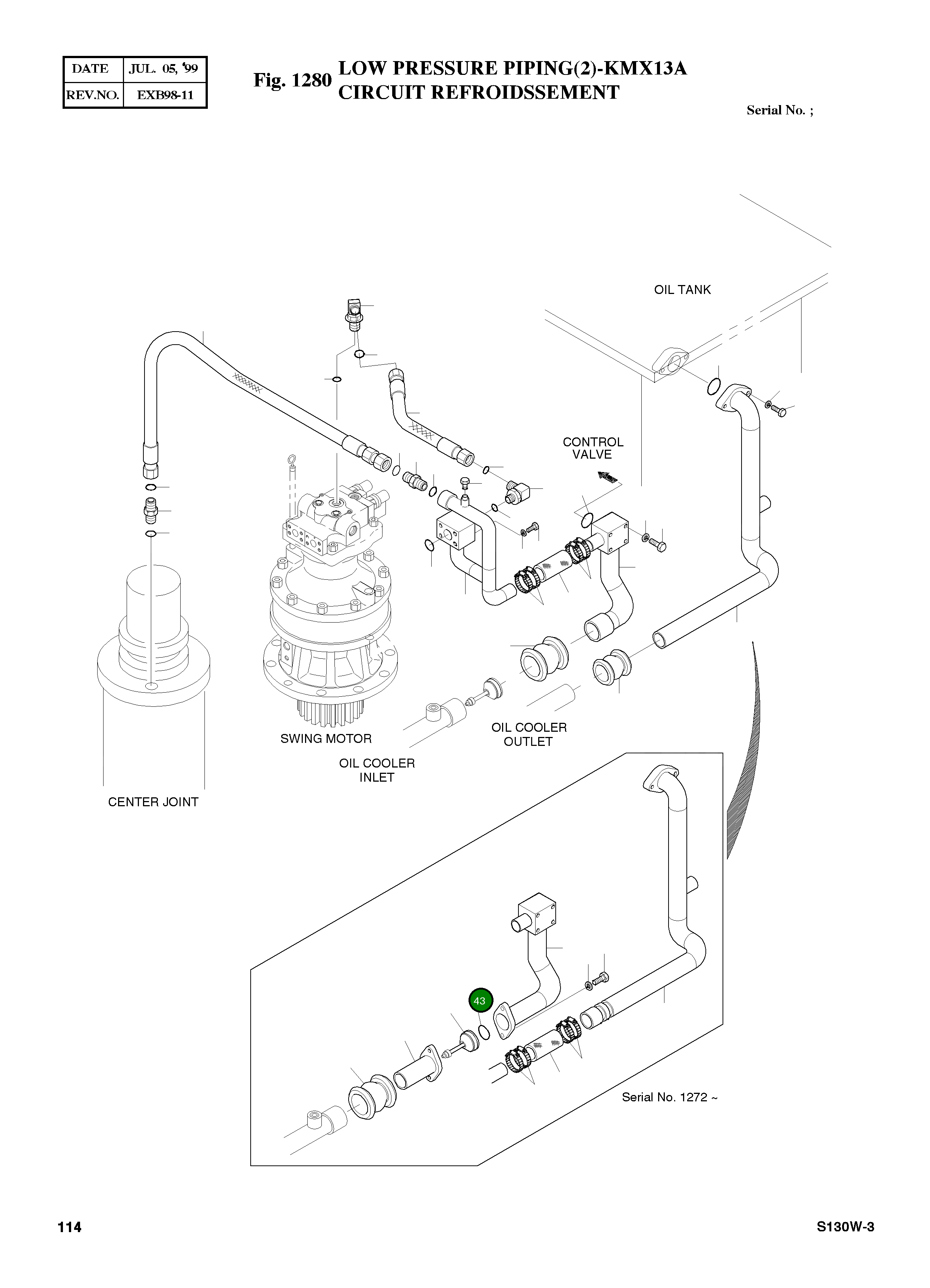 Кольцо уплотнительное (O-Ring) 2180-1028D27 Komatsu
