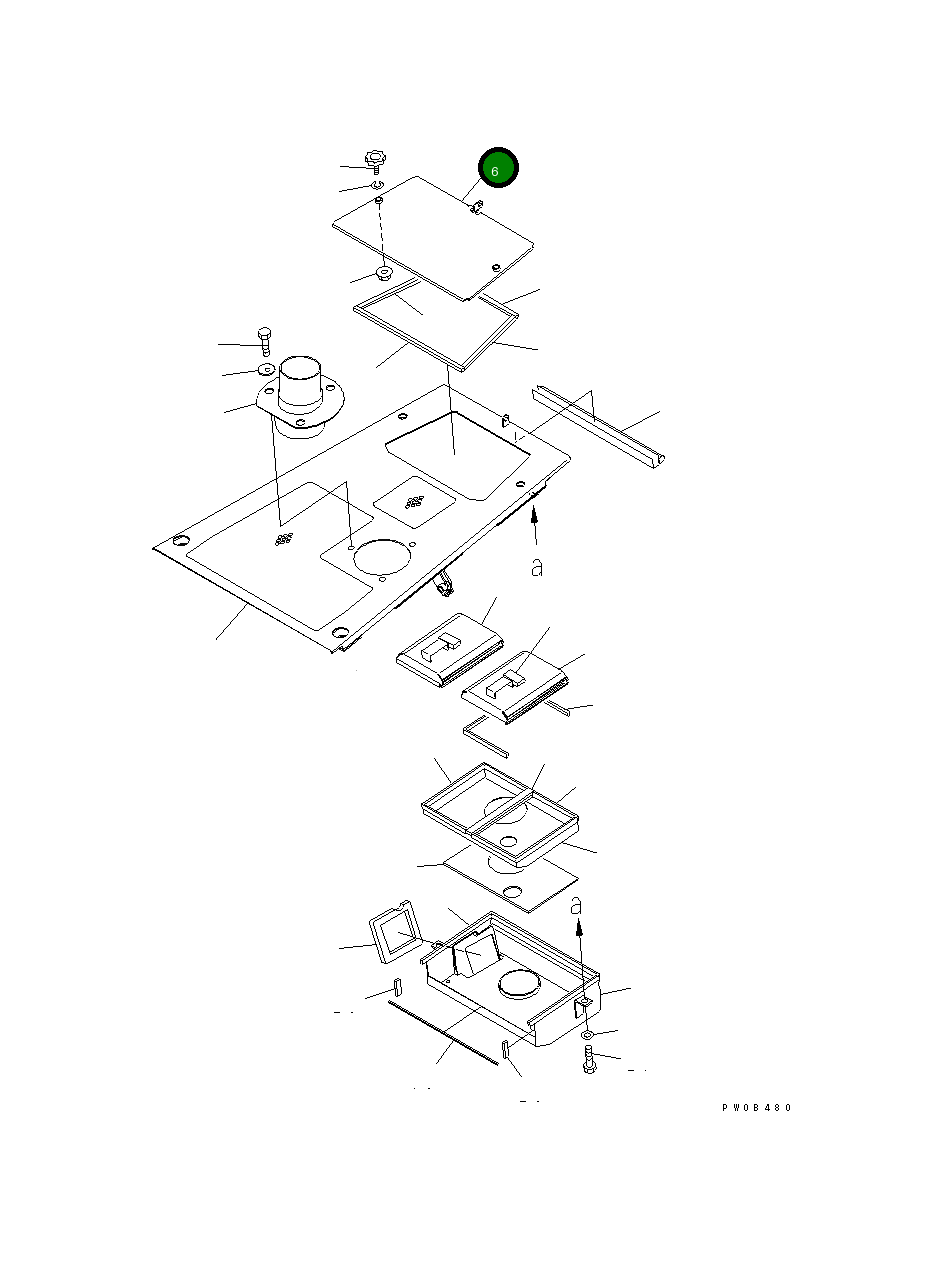 Крышка 124-Z11-1470  Komatsu