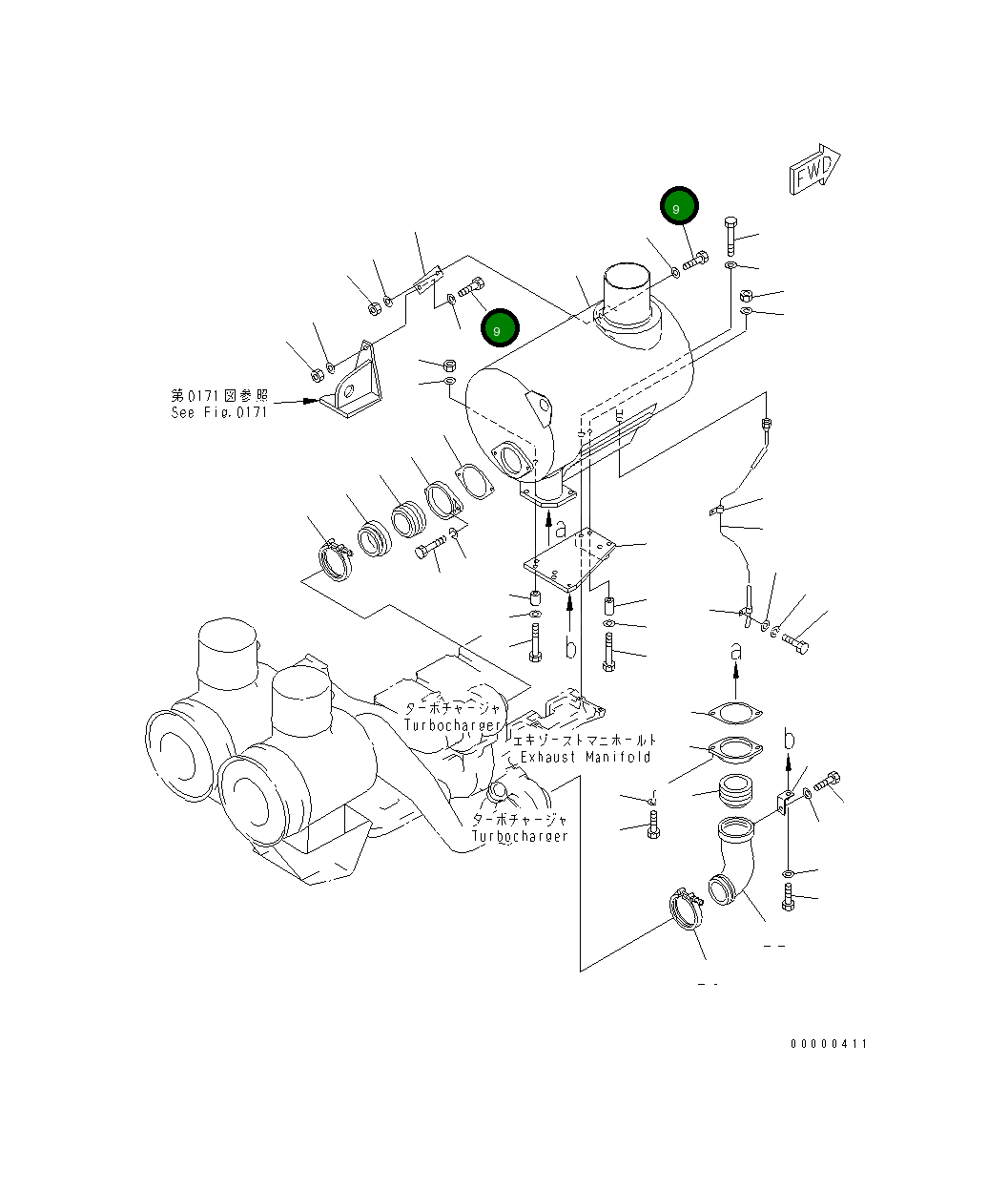 Болт 01010-E1240 Komatsu