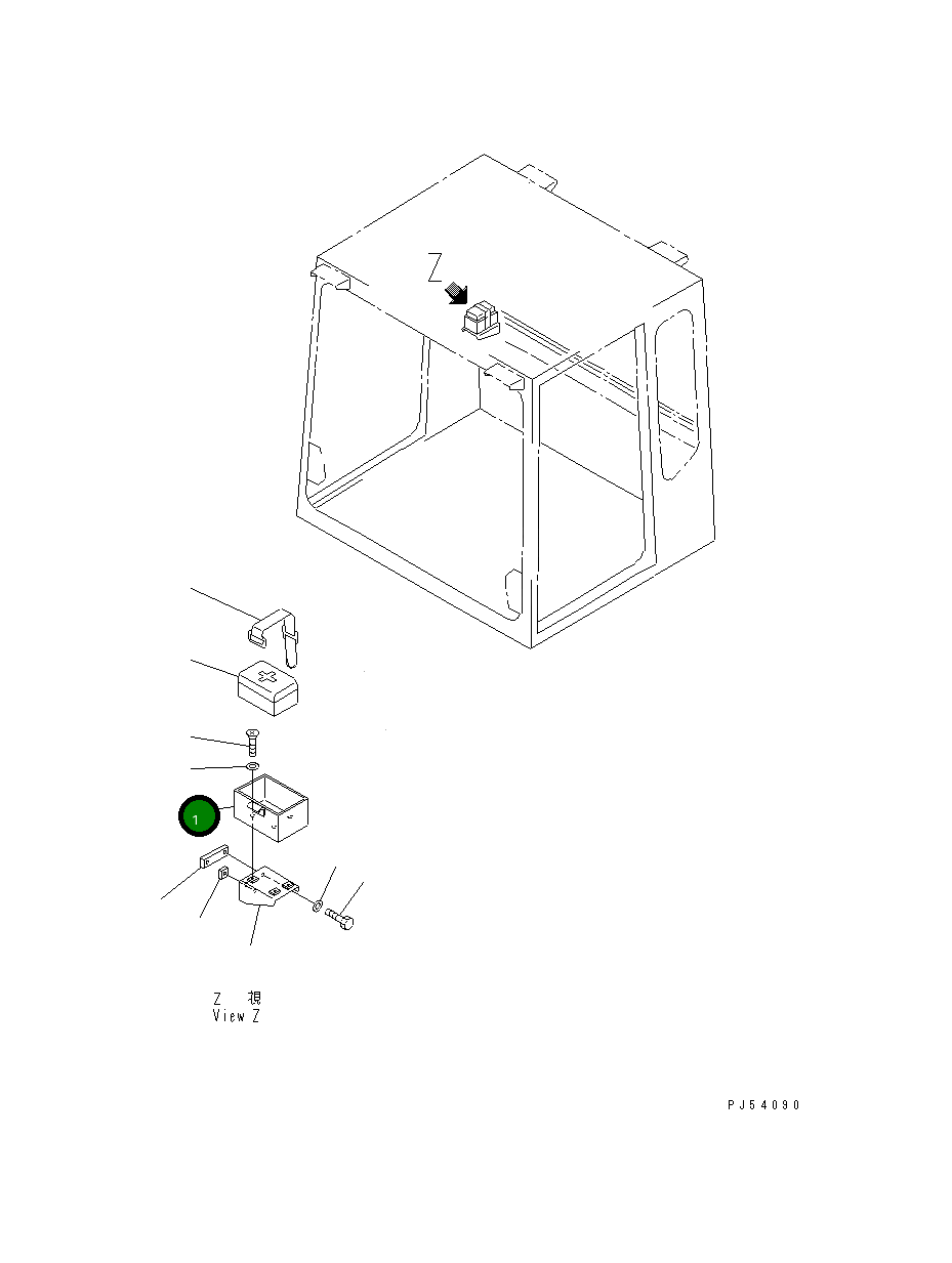 Крышка 195-Z11-2990 Komatsu