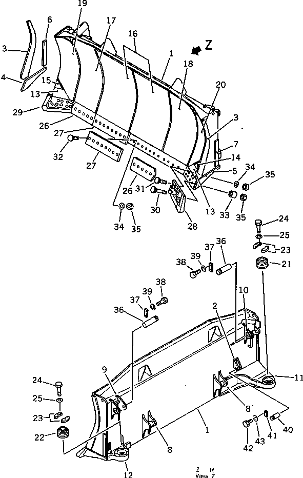 Болт 198-71-21850  Komatsu