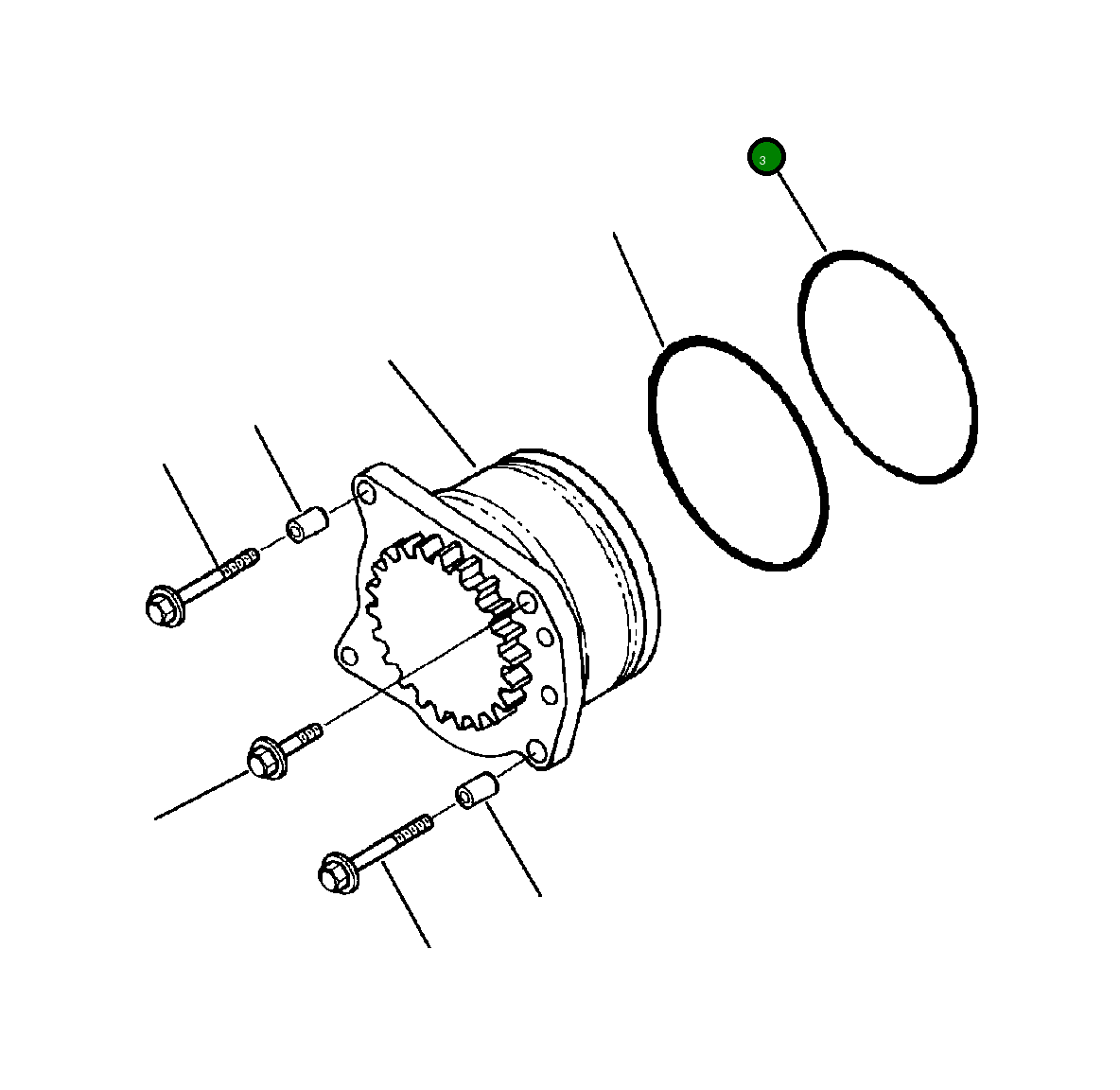 Кольцо уплотнительное (O-Ring) 1246 381 H1  Komatsu
