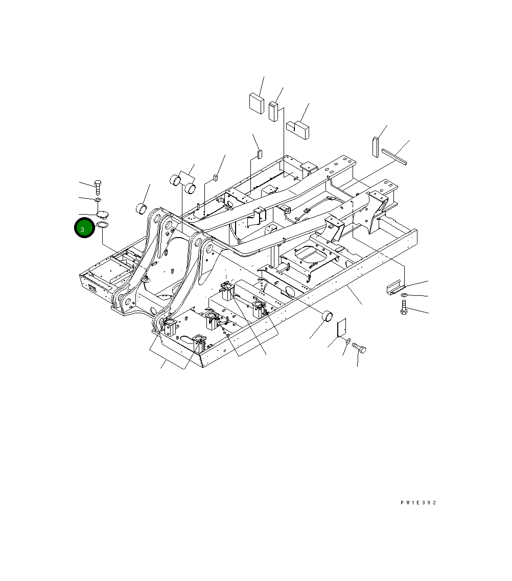 Крышка 21N-46-31211  Komatsu