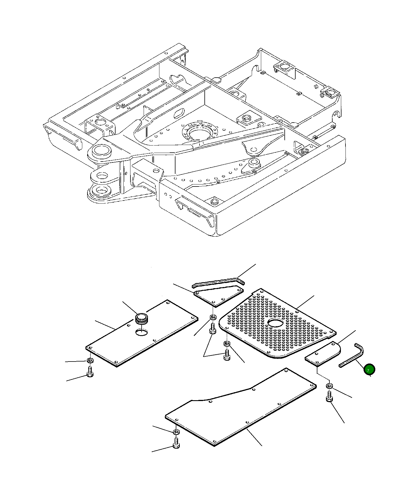 Крышка 22E-46-11290 Komatsu