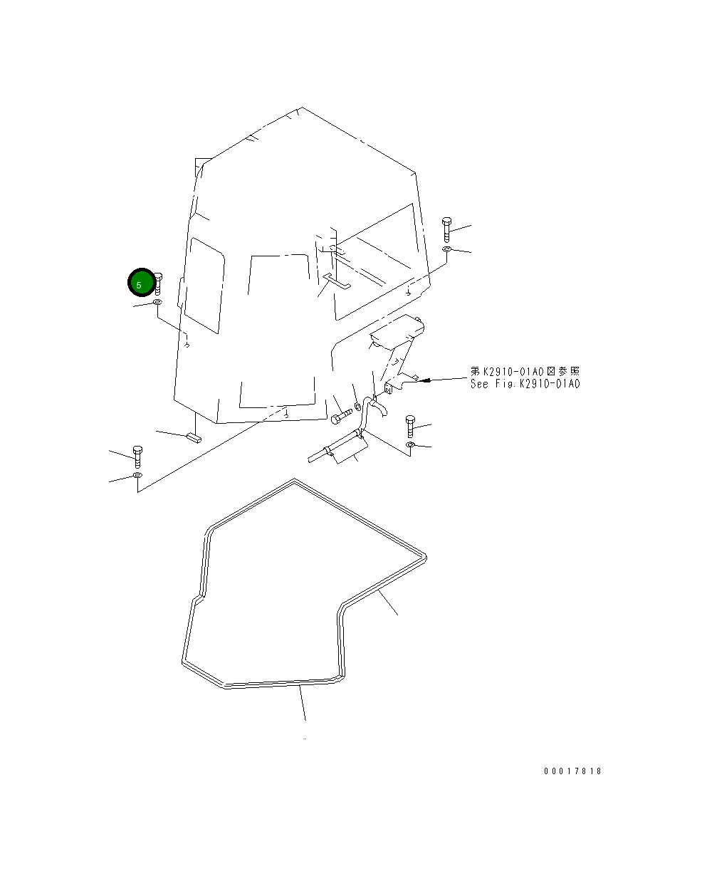 Болт 01010-81455 Komatsu