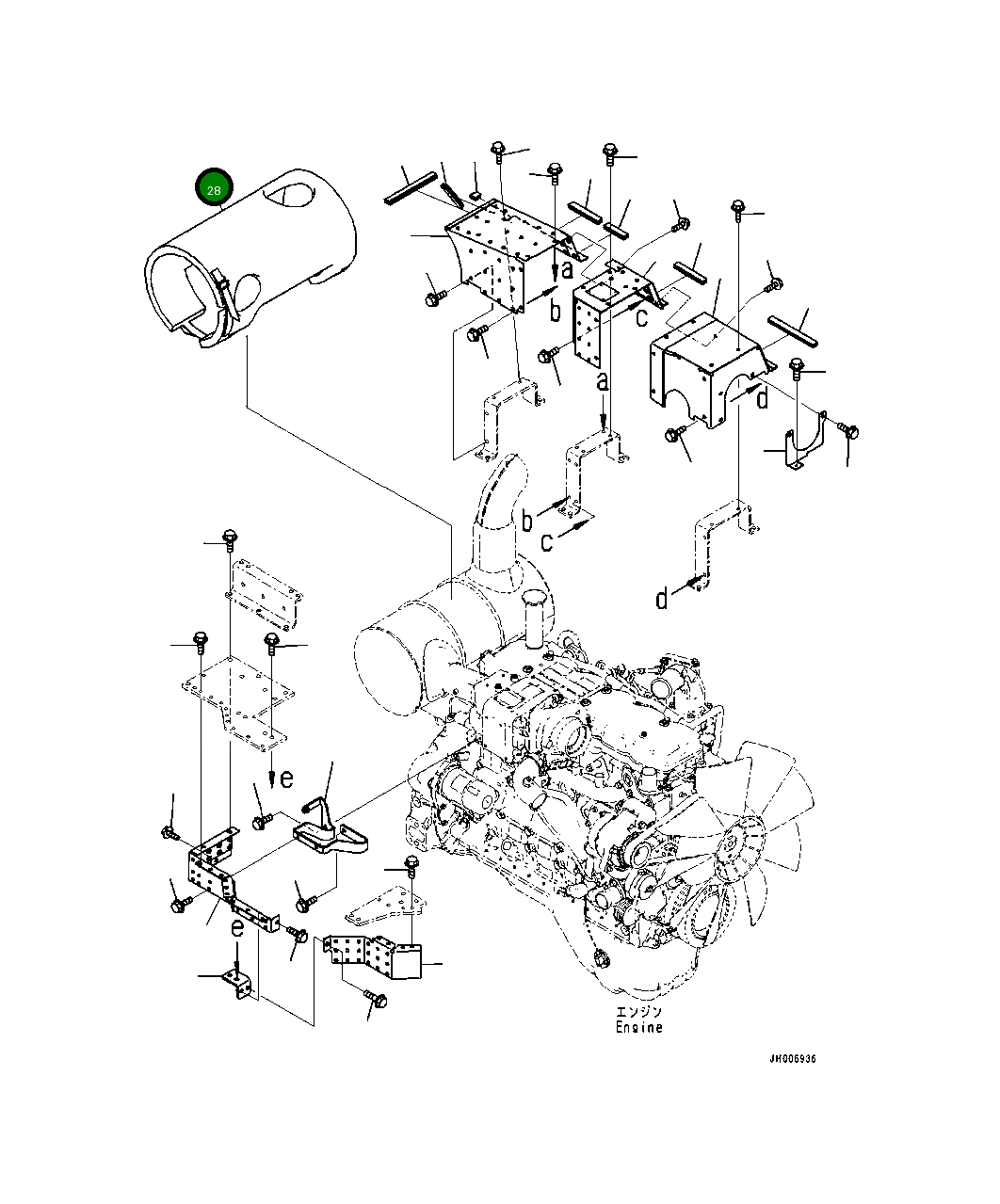 Крышка 205-01-31510 Komatsu