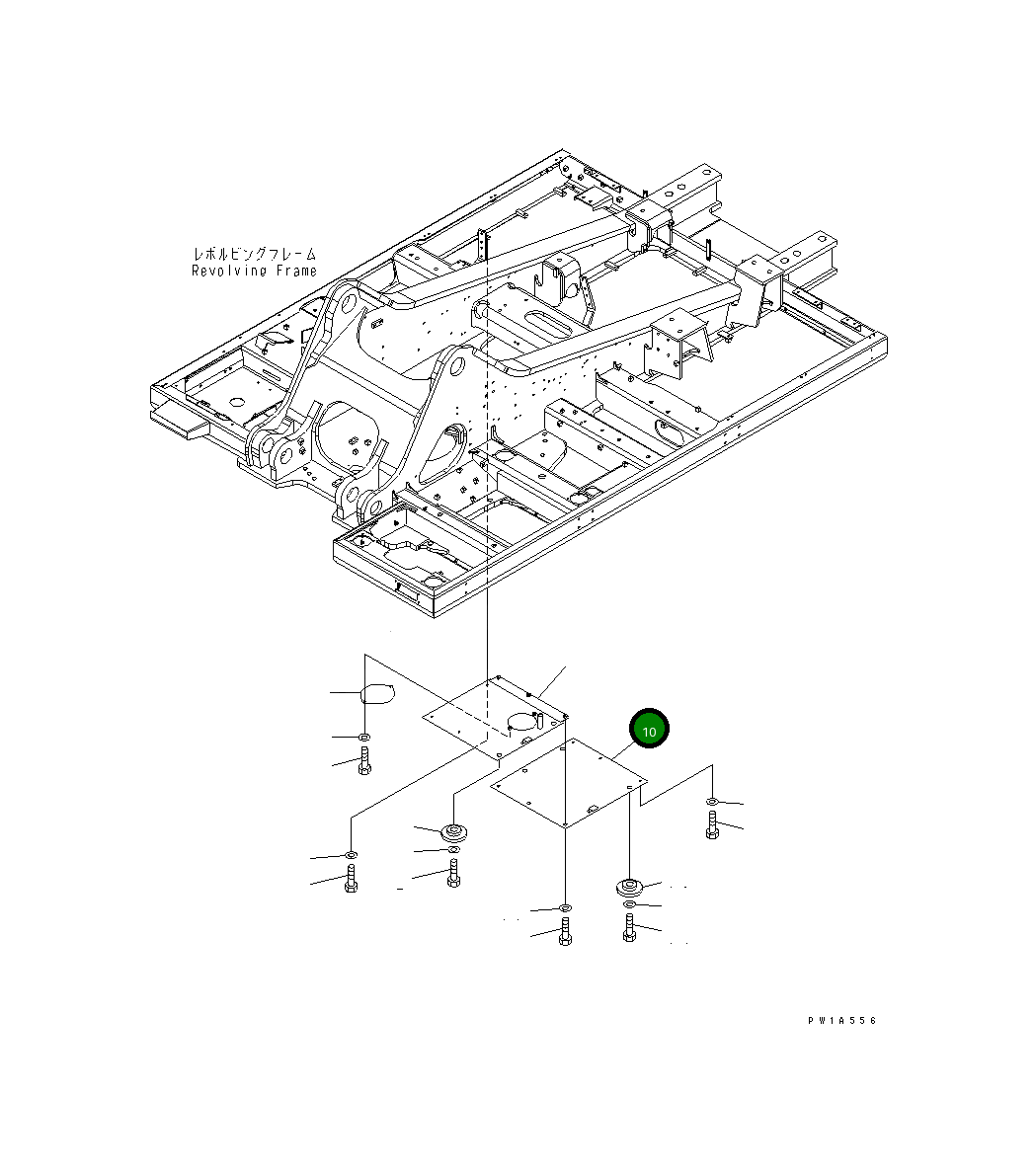 Крышка 21M-54-14770  Komatsu