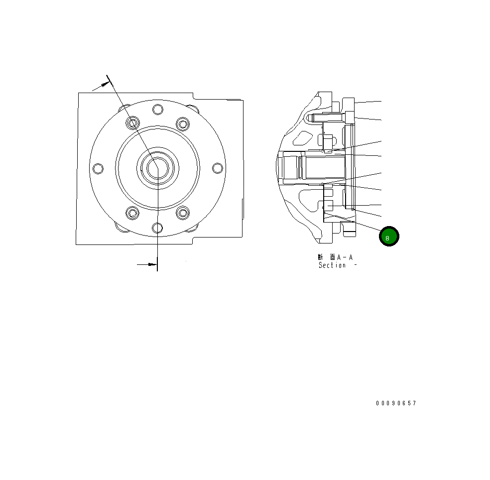 Кольцо уплотнительное (O-Ring) UC1303045006 Komatsu