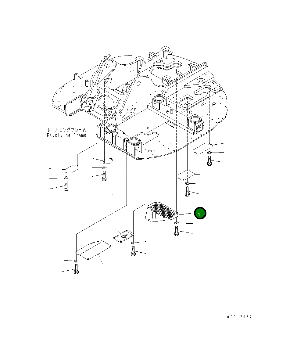 Крышка 22B-54-19941 Komatsu