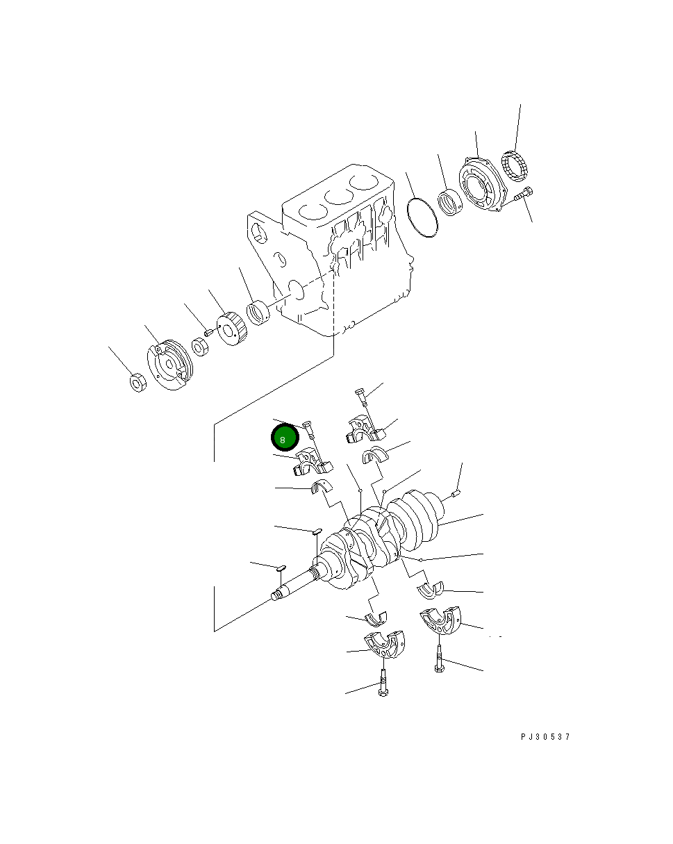 Болт YM121250-02070 Komatsu