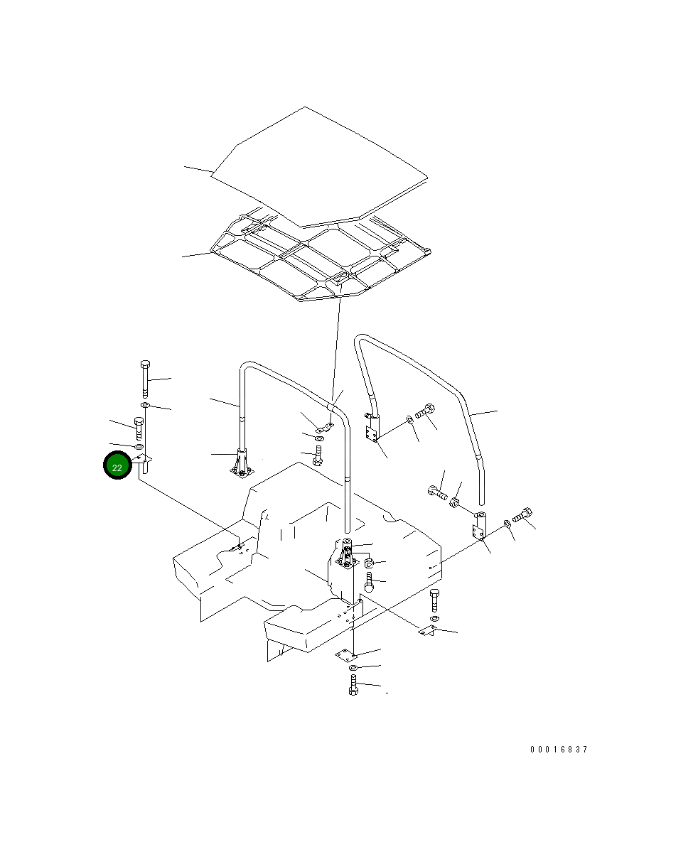 Крышка 175-54-46450 Komatsu