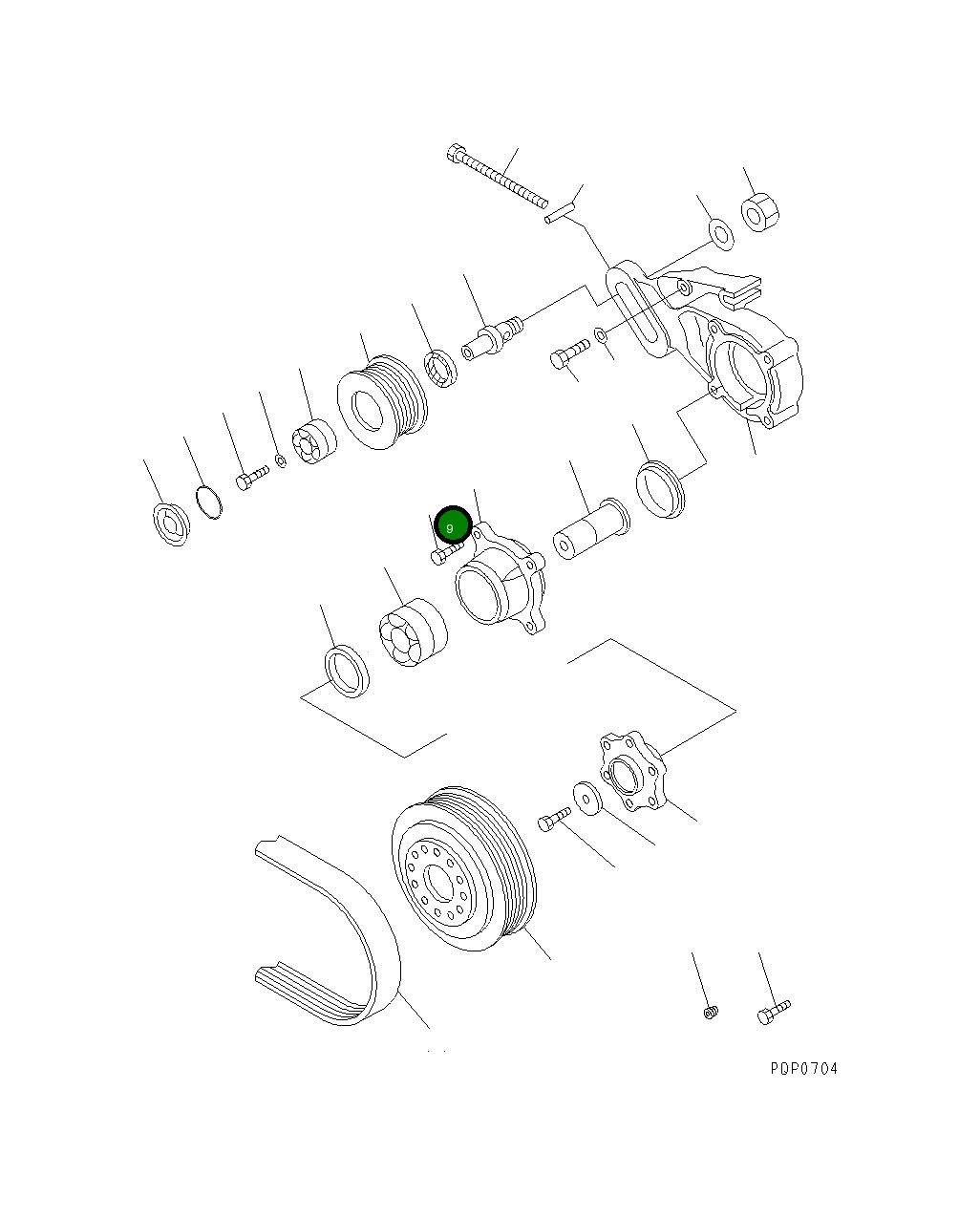 Болт CU3034836 Komatsu