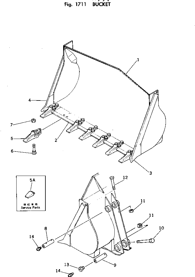 Болт 145-70-43240  Komatsu
