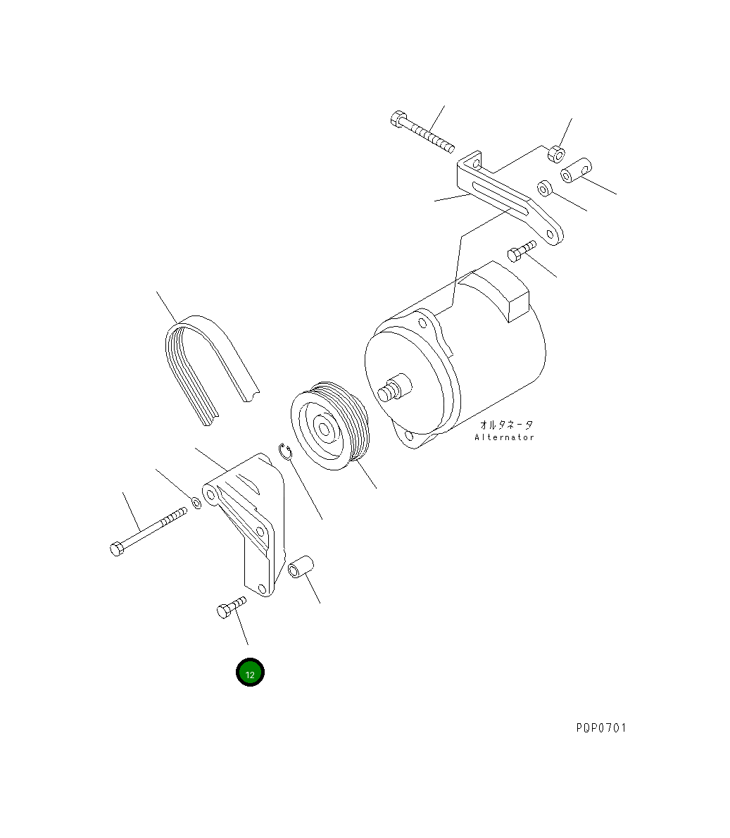 Болт CU3335042 Komatsu