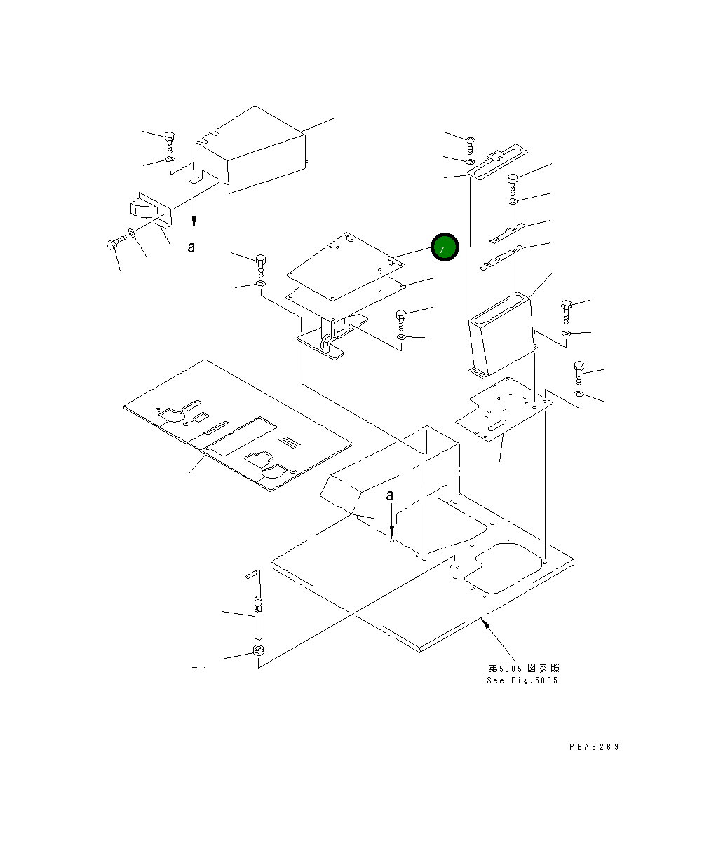Крышка 21F-57-11110 Komatsu
