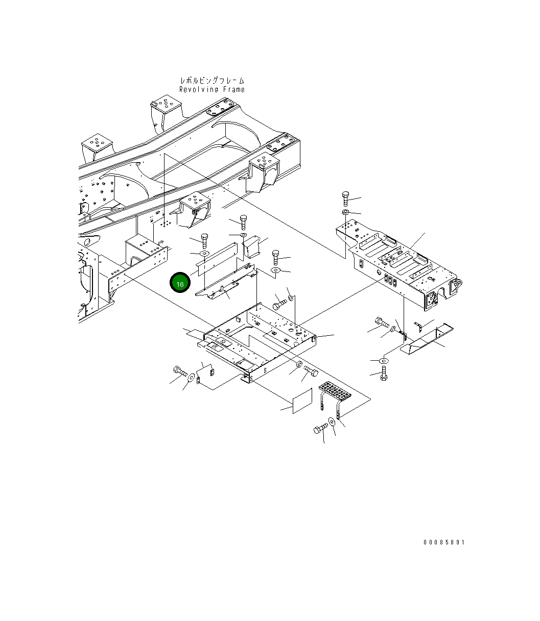 Крышка 21T-53-33350 Komatsu