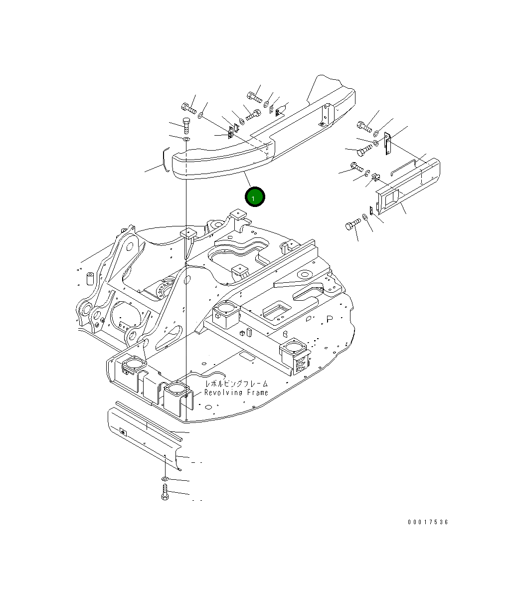 Крышка 22B-54-19182 Komatsu