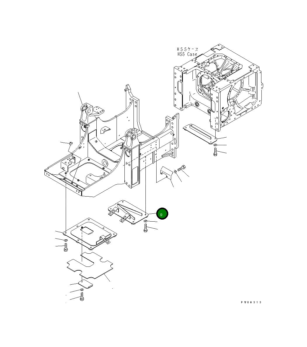 Крышка 134-21-61380 Komatsu