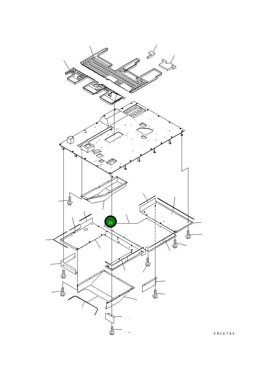 Крышка 569-54-86910 Komatsu