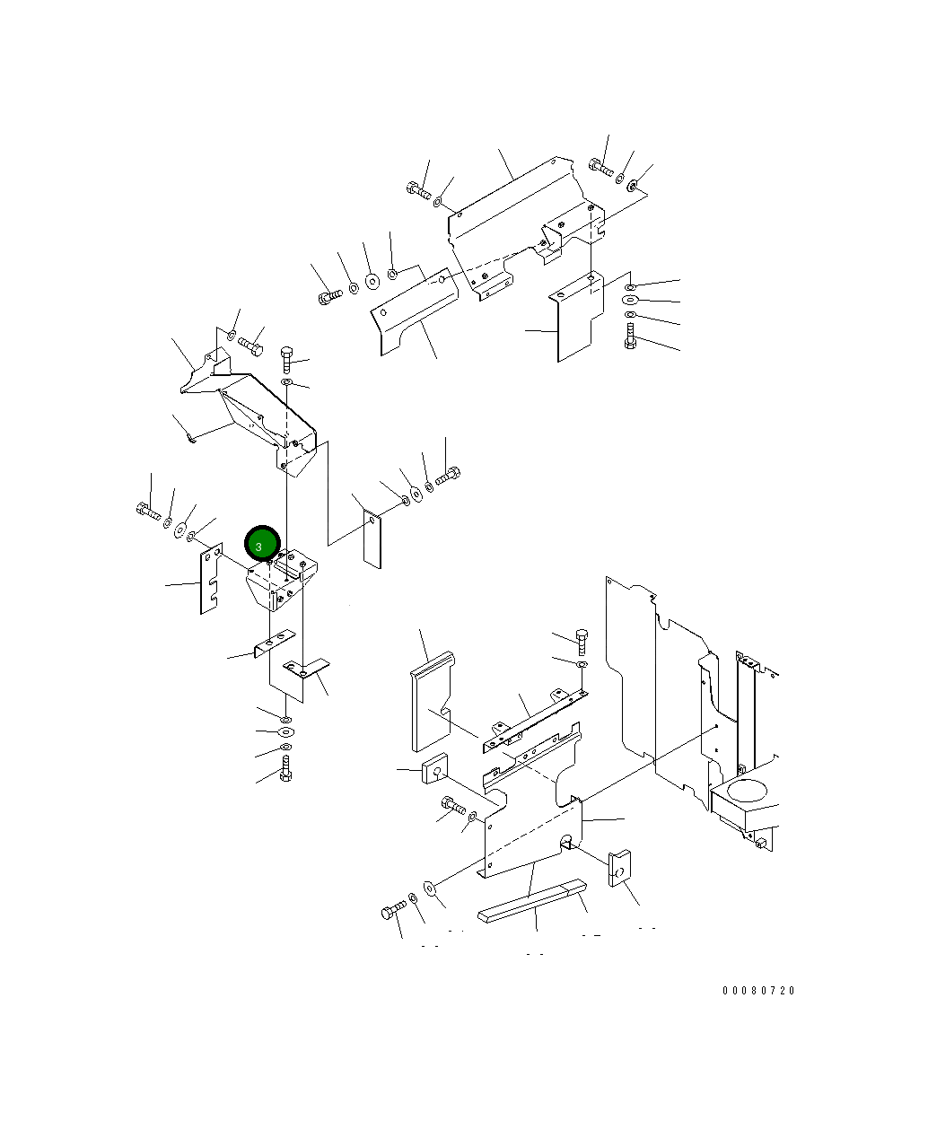 Крышка 205-54-31870 Komatsu