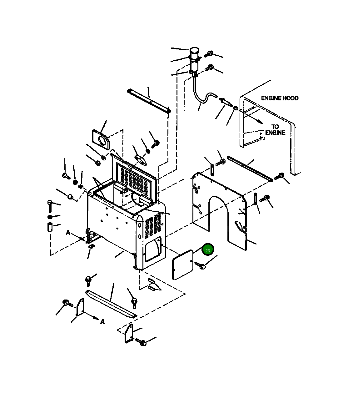 Крышка 421-54-23340  Komatsu