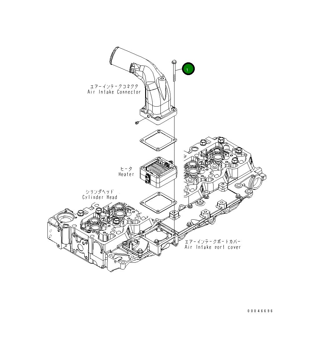 Болт 1304898H1  Komatsu