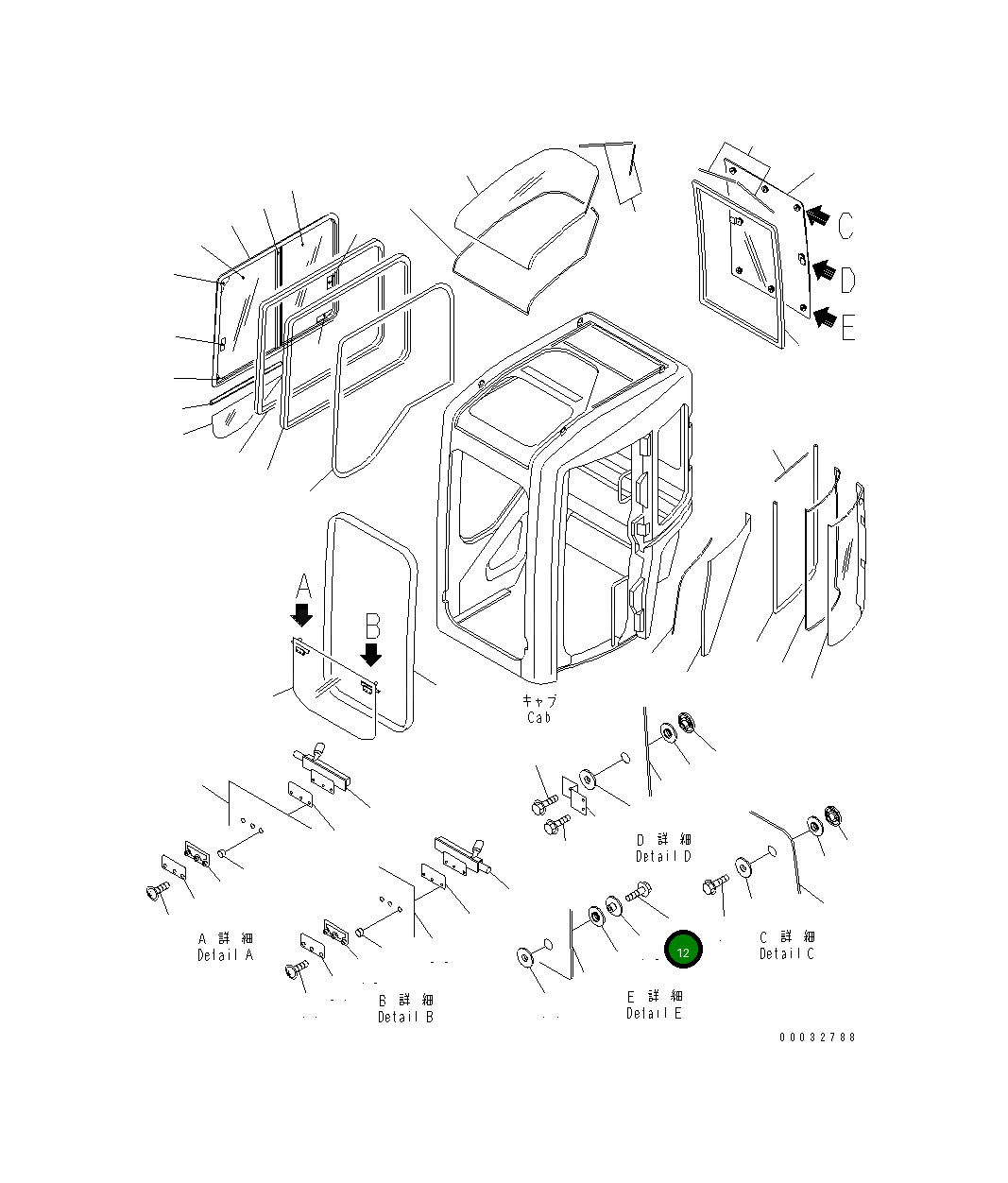 Болт 01435-40625 Komatsu