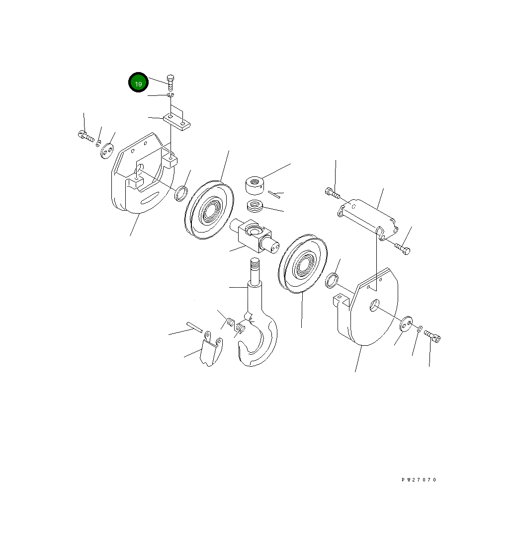 Болт UN711710025 Komatsu