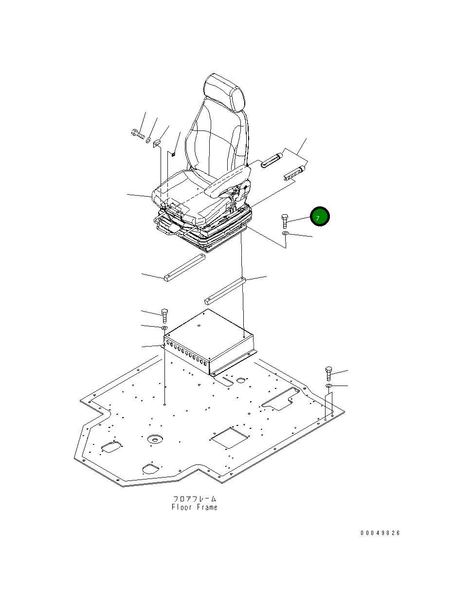 Болт 01010-D0860  Komatsu