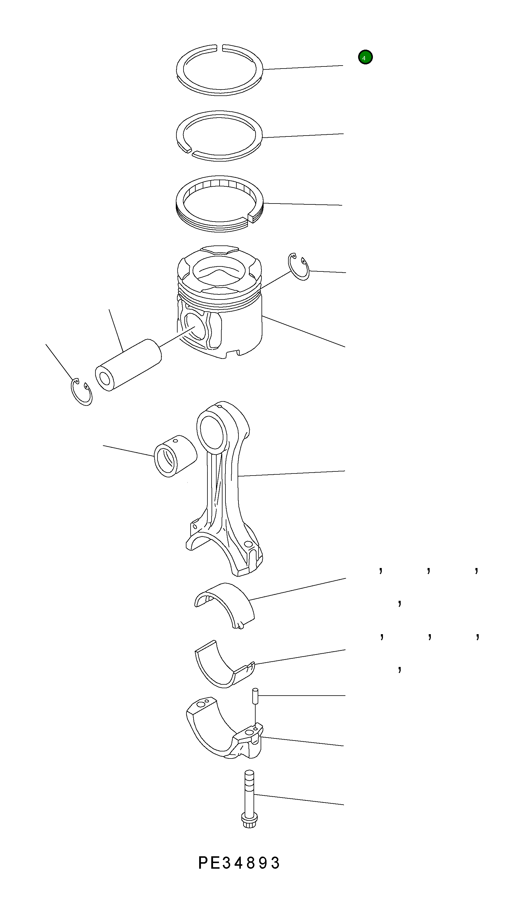 Кольцо 6217-31-2210 Komatsu