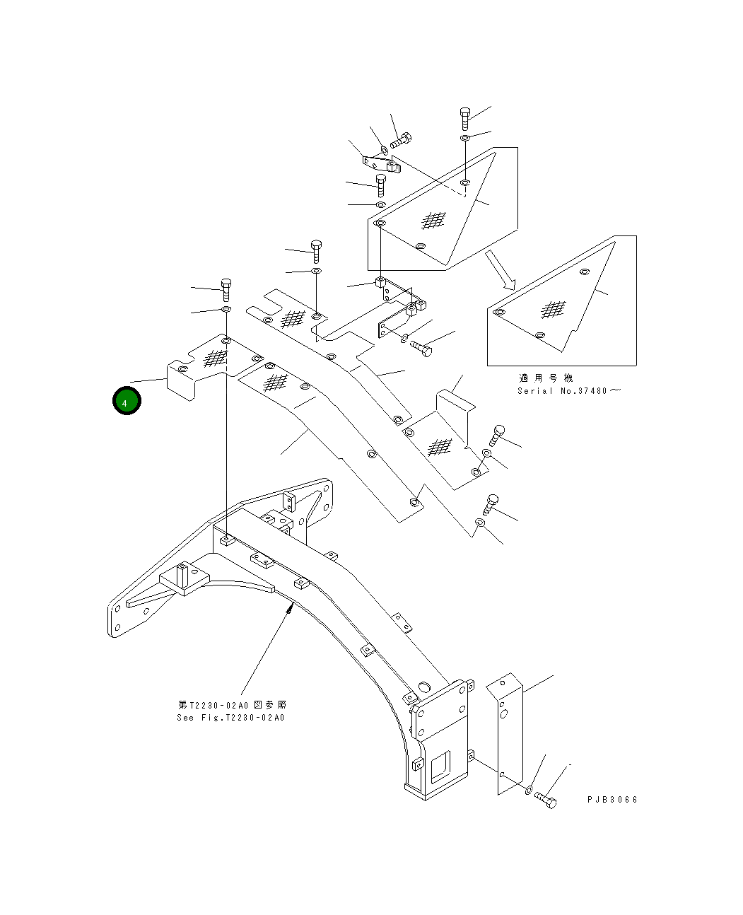 Крышка 156-54-22221 Komatsu