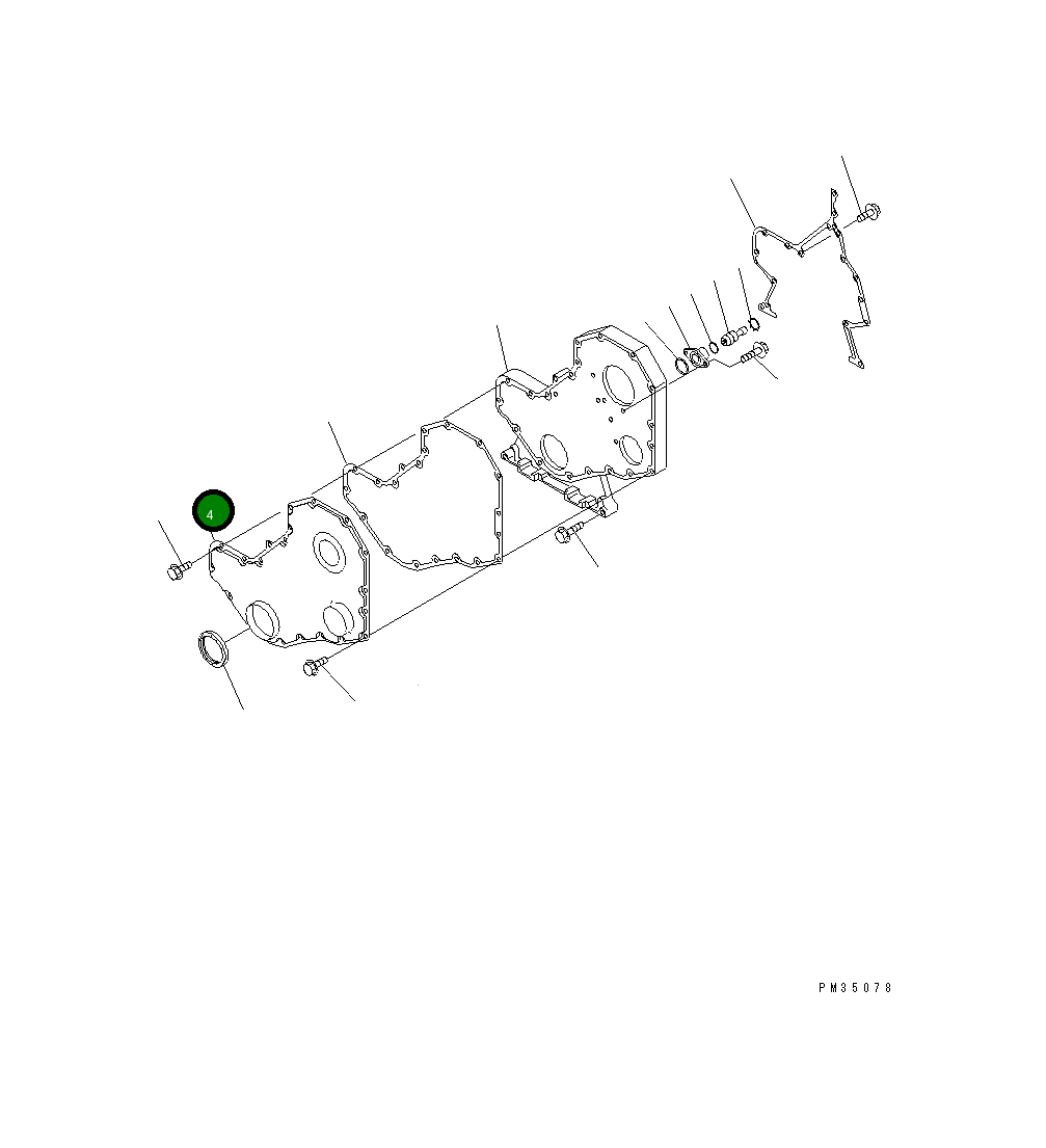 Крышка 6732-21-3210  Komatsu
