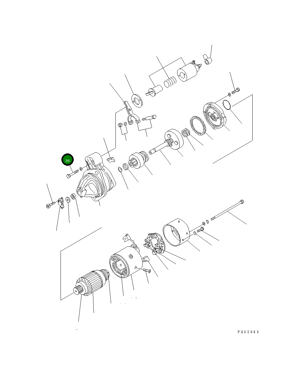 Болт YM26106-060452 Komatsu