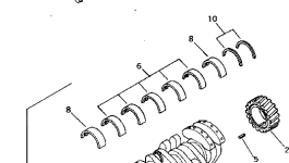 Подшипник №1 и 7 CU206603 Komatsu
