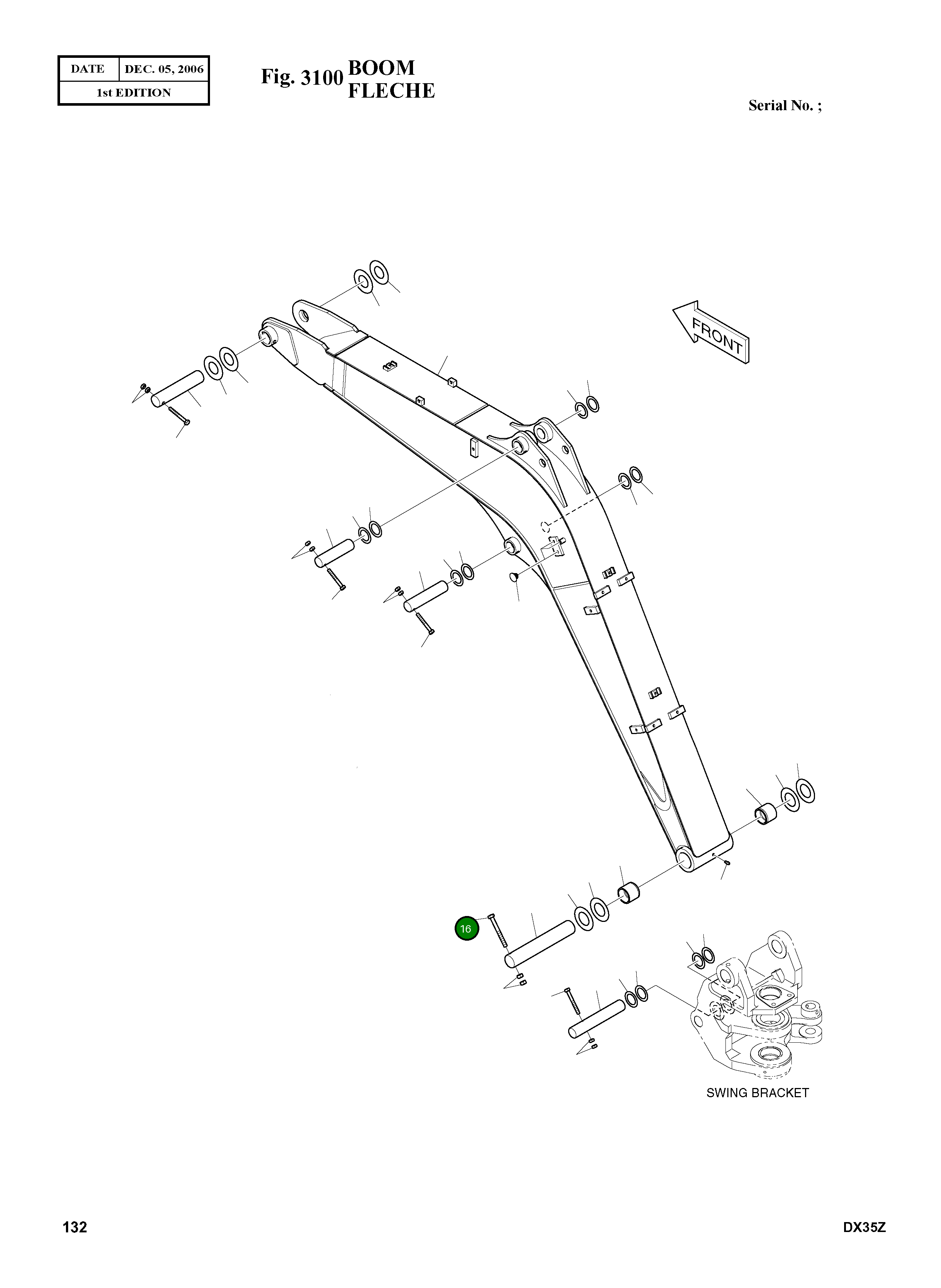 Болт S0562053 Komatsu