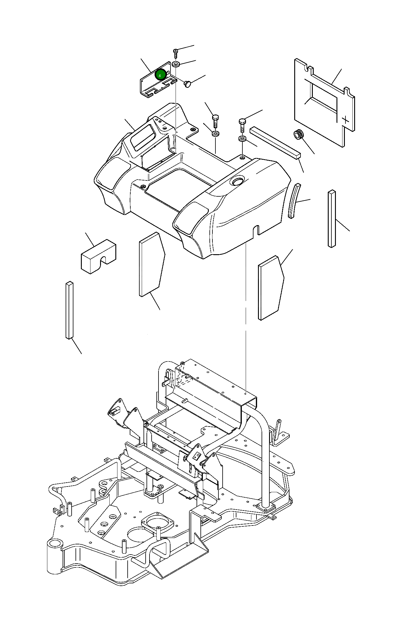 Крышка 3F0542689  Komatsu