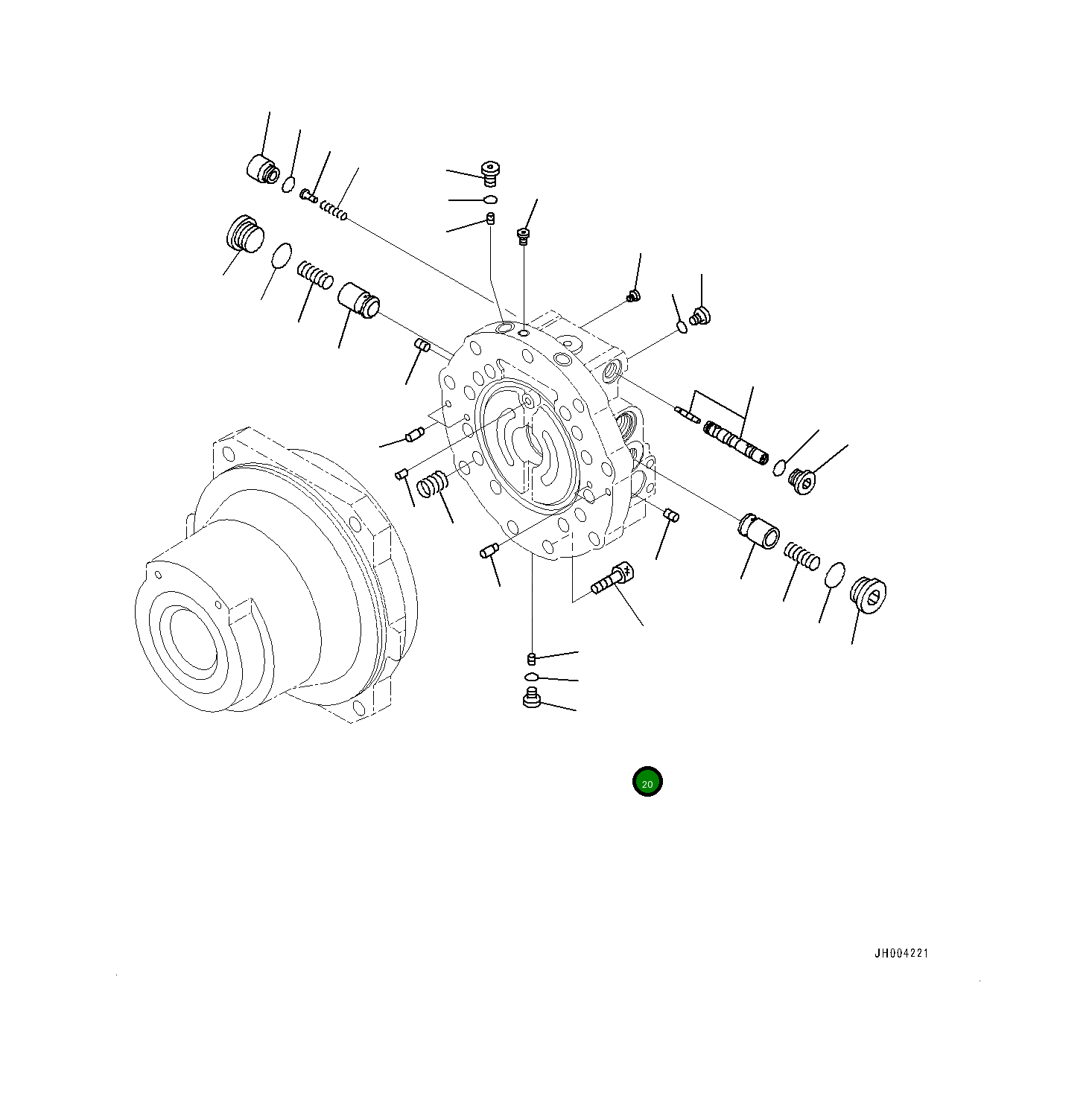 Болт KB92703-18500  Komatsu
