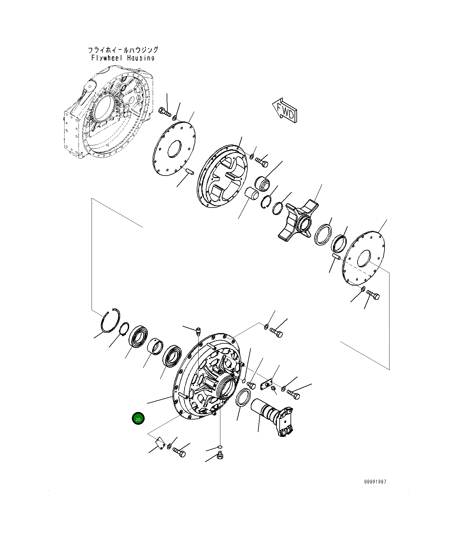 Крышка 561-01-71153 Komatsu