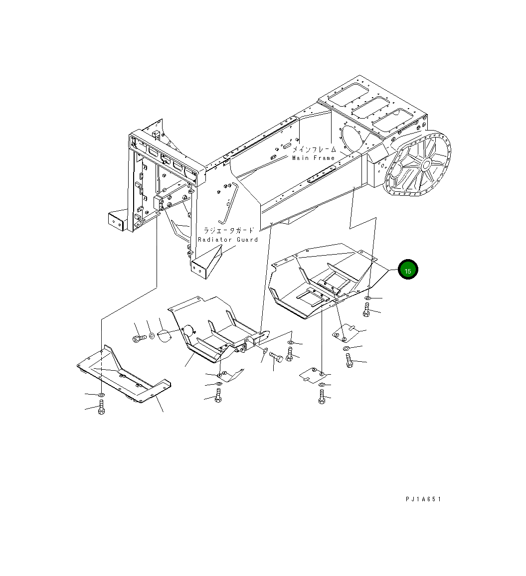 Крышка 156-54-25170 Komatsu