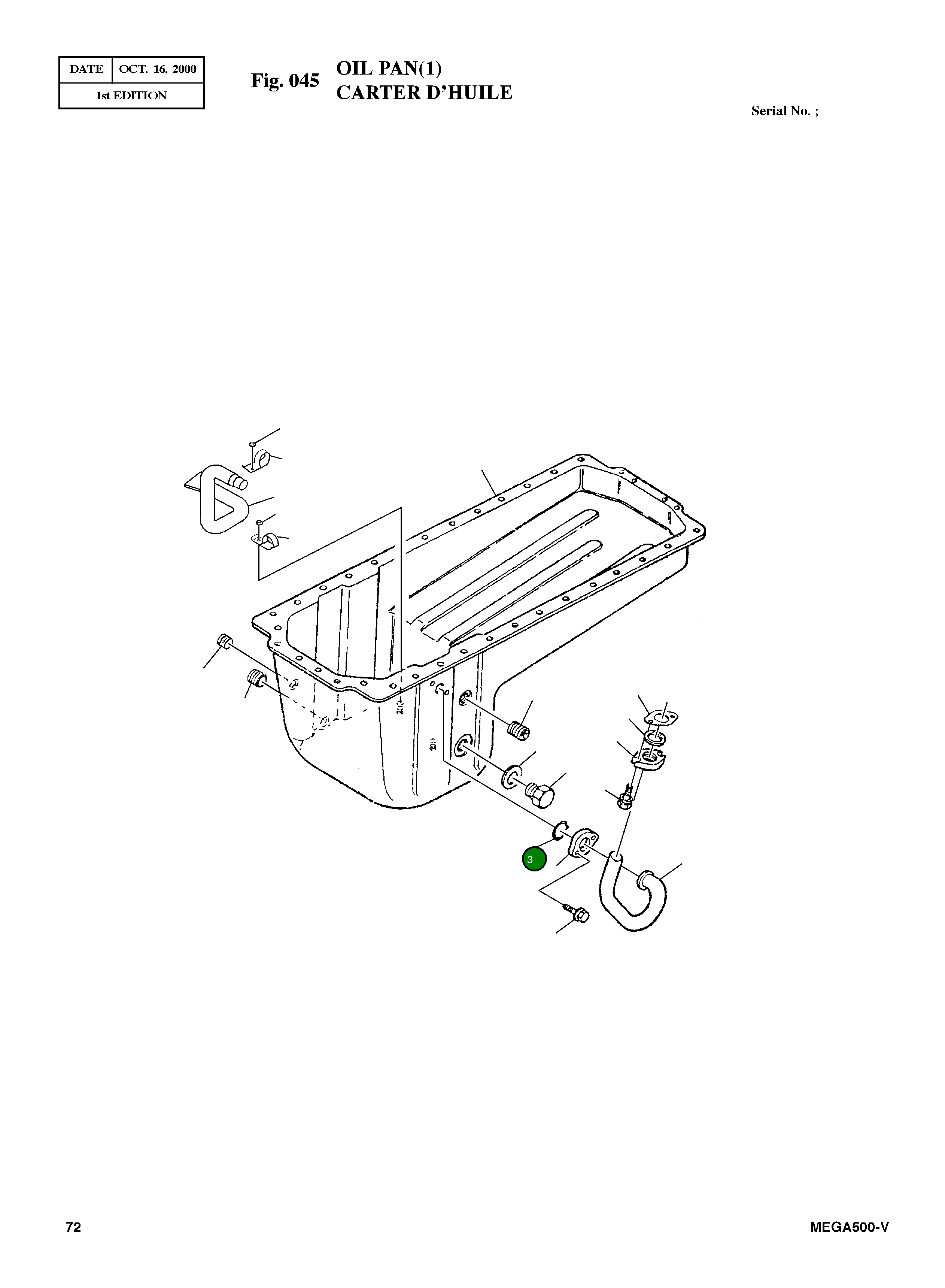 Кольцо уплотнительное (O-Ring) 3029847 Komatsu